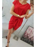 Šaty s obálkou dole červené Šaty s obálkou dole červené