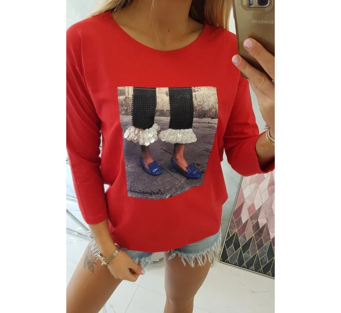 3D model 18744020 halenka se zirkony červená - K-Fashion 3D model 18744020 halenka se zirkony červená - K-Fashion