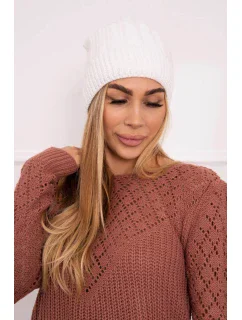 Fleecová čiapka Anna K238 biela