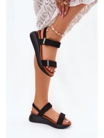 Dámské Sandály Na Klínu Černé model 21698935 - Boto
