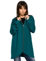 Dámská delší mikina zelená model 18439335 - BeWear Dámská delší mikina zelená model 18439335 - BeWear