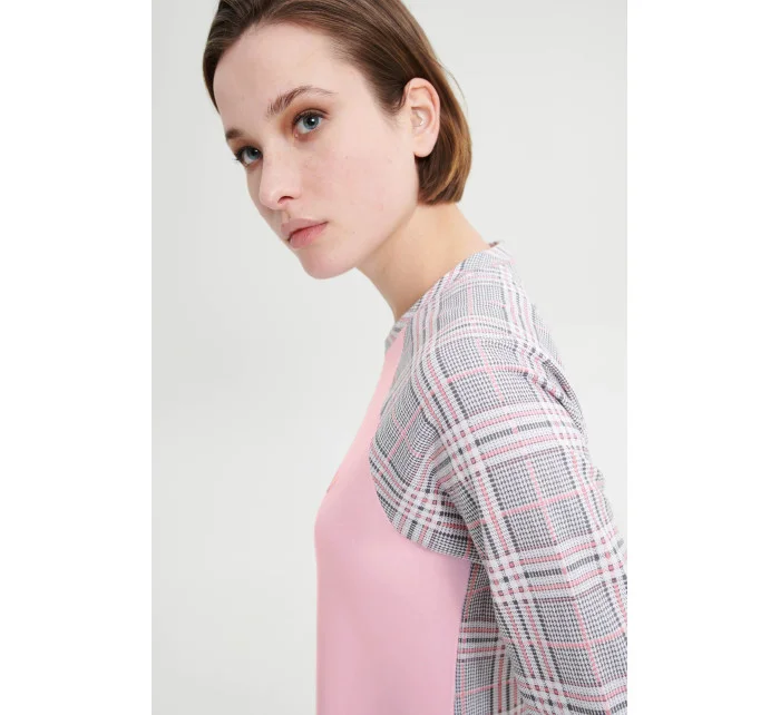 Dámska nočná košeľa s dlhým rukávom 19166 Pink - Vamp