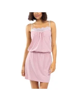 Dámské noční košile model 20985398 Pudrově růžová s bílou vzor - Lorin Dámské noční košile model 20985398 Pudrově růžová s bílou vzor - Lorin