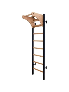 DREVENO-KOVOVÝ GYMNASTICKÝ REBRÍK NA 4 ÚCHOPY S DREVENOU TYČOU BENCHK 211B