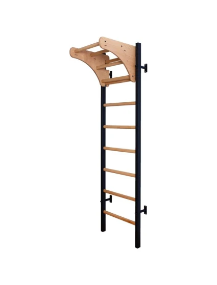 DREVENO-KOVOVÝ GYMNASTICKÝ REBRÍK NA 4 ÚCHOPY S DREVENOU TYČOU BENCHK 211B