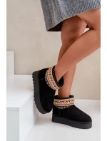 Śniegowce Damskie Ze Wzorem Na Platformie Czarne Avatharia Śniegowce Damskie Ze Wzorem Na Platformie Czarne Avatharia