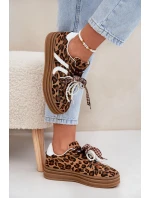 Dámské tenisky na platformě s ozdobami v vzoru hnědé model 21688403 - Boto Dámské tenisky na platformě s ozdobami v vzoru hnědé model 21688403 - Boto