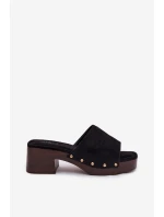 Dámské sandály na s zlatými přezkami Černé model 21951383 - Boto