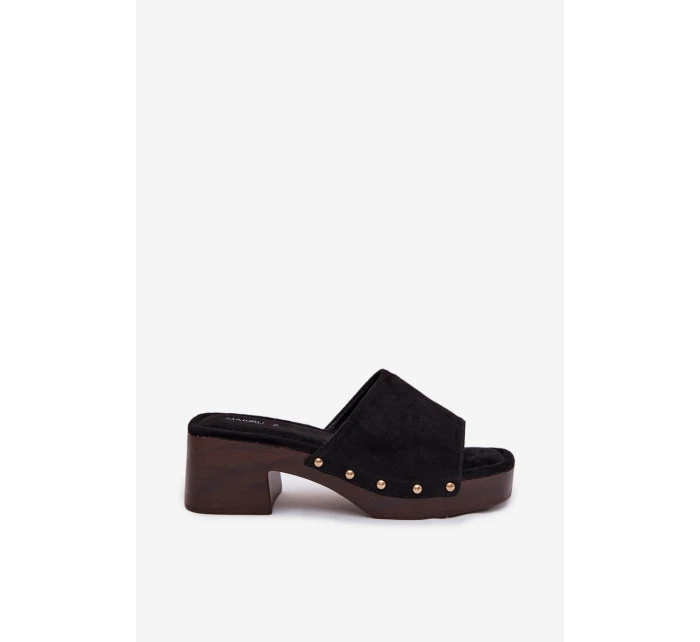 Dámské sandály na s zlatými přezkami Černé model 21951383 - Boto