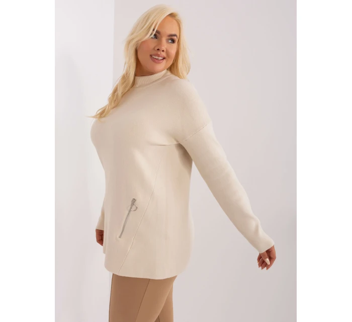 Sweter PM SW model 18949260 jasny beżowy - FPrice Sweter PM SW model 18949260 jasny beżowy - FPrice