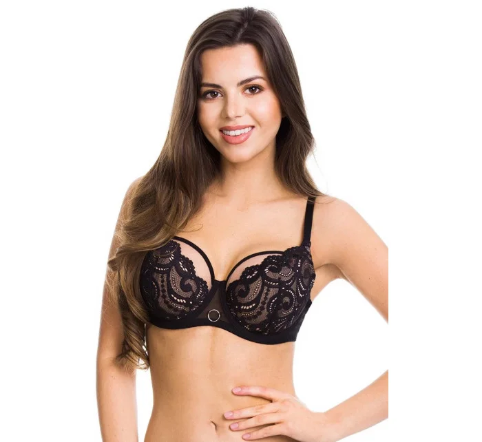 Dámska podprsenka TANGO 01076 Čierna s béžovou - Mediolano Dámska podprsenka TANGO 01076 Čierna s béžovou - Mediolano