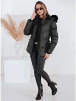 Dámská zimní prošívaná bunda s kapucí černá Dstreet model 21990766 - FashionStreet
