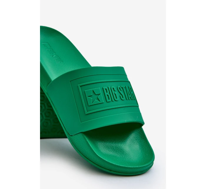 Klapki Męskie Big Star NN174650 Zielone
