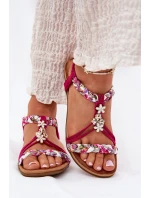 Sandały Damskie Płaskie Z Plecionymi Paskami I Przypinkami Artiker 56C1314 Fuksja Sandały Damskie Płaskie Z Plecionymi Paskami I Przypinkami Artiker 56C1314 Fuksja
