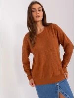 Sweter AT SW model 18884792 jasny brązowy - FPrice Sweter AT SW model 18884792 jasny brązowy - FPrice