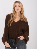 Sweter CH SW model 21782580 ciemny brązowy - FPrice Sweter CH SW model 21782580 ciemny brązowy - FPrice