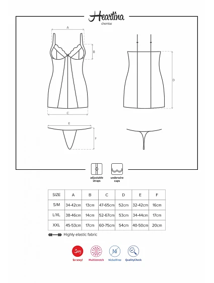 Košilka model 4394971 chemise - Obsessive