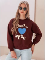 Dámská mikina s potiskem LOVE vínová Dstreet model 21988183 - FashionStreet