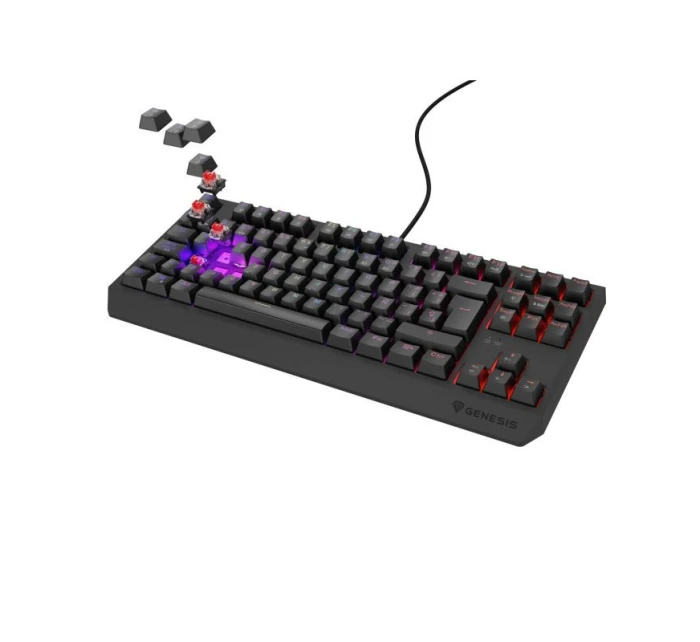 GENESIS Thor 230 TKL Herná USB QWERTY klávesnica Španielska čierna