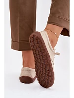 Kožené dámské polobotky Barefoot model 22100783 Béžové - Zazoo Kožené dámské polobotky Barefoot model 22100783 Béžové - Zazoo