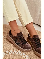 Dámské tenisky Vinceza 79597 na platformě hnědé