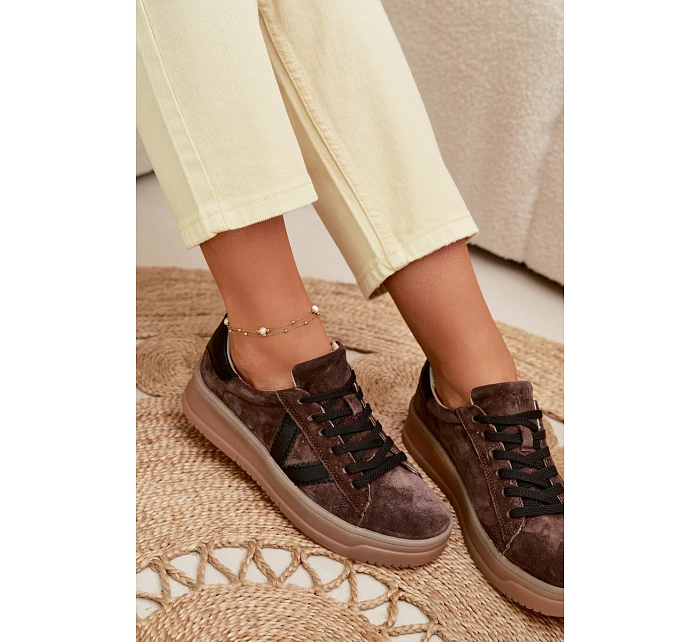 Dámské tenisky Vinceza 79597 na platformě hnědé