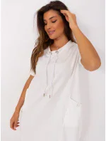 Dámske šaty RV SK 8723.89P Ecru - FPrice Dámske šaty RV SK 8723.89P Ecru - FPrice