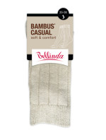 Zimné bambusové ponožky BAMBUS CASUAL UNISEX SOCKS - BELLINDA - béžová