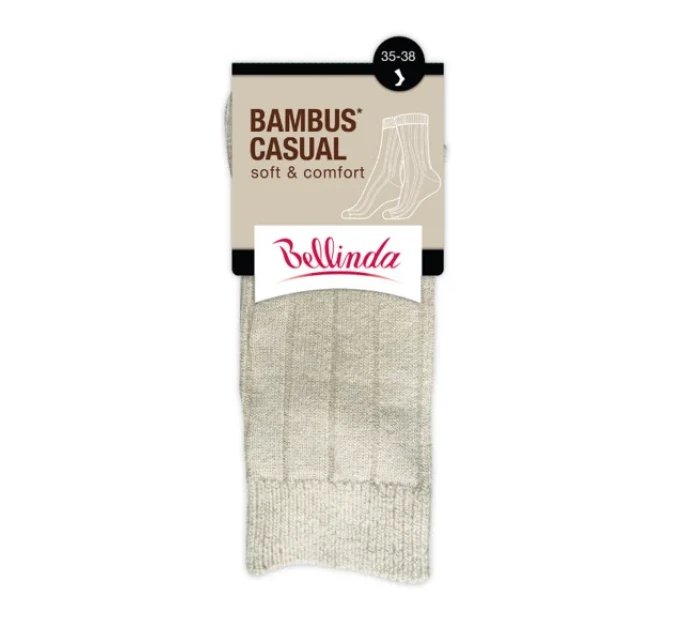 Zimné bambusové ponožky BAMBUS CASUAL SOCKS - BELLINDA - béžové