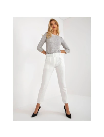 Ecru klasické látkové kalhoty Giulia s ke model 21349884 Ecru klasické látkové kalhoty Giulia s ke model 21349884