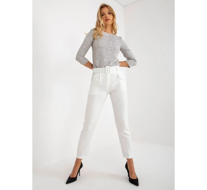 Ecru klasické látkové kalhoty Giulia s ke model 21349884 Ecru klasické látkové kalhoty Giulia s ke model 21349884