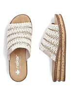 Dámské žabky na podpatku béžové model 22097126 - Rieker Dámské žabky na podpatku béžové model 22097126 - Rieker