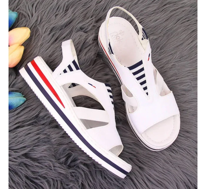 Sandály na platformě W model 22082975 bílé Rieker - Inny