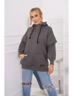Mikina Warm-up s polovičným zipsom v grafitovej farbe Mikina Warm-up s polovičným zipsom v grafitovej farbe