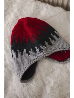 Dámska čiapka Nikol K405 červená+grafitová+tmavo šedá Dámska čiapka Nikol K405 červená+grafitová+tmavo šedá