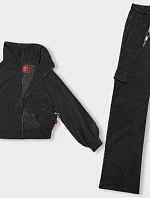 Ležérna súprava s nákladnými nohavicami čierna (AMG-338A)