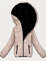 Dámska obojstranná prechodná bunda S'West v nude a čiernej farbe (B8546-5101)