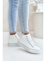 Zateplené dámské tenisky na platformě model 21675260 bílé - Big Star Shoes
