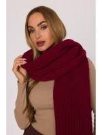 model 21417252 Žebrovaná šála bordó - Moe