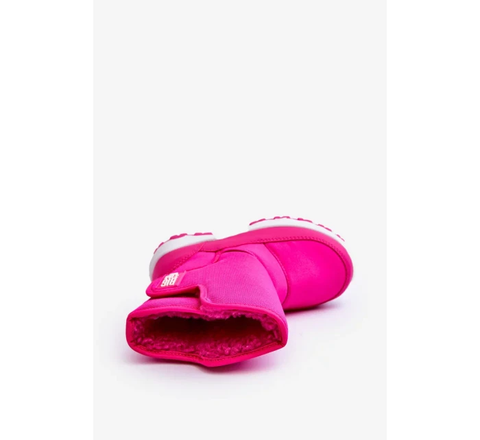 Dětské zateplené sněhule na suchý zip Pink Big Star Dětské zateplené sněhule na suchý zip Pink Big Star