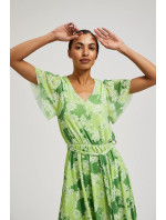 Dámske vzorované šaty MOODO - zelené