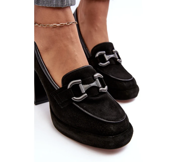 Kožené lodičky 2706 černé - Laura Messi