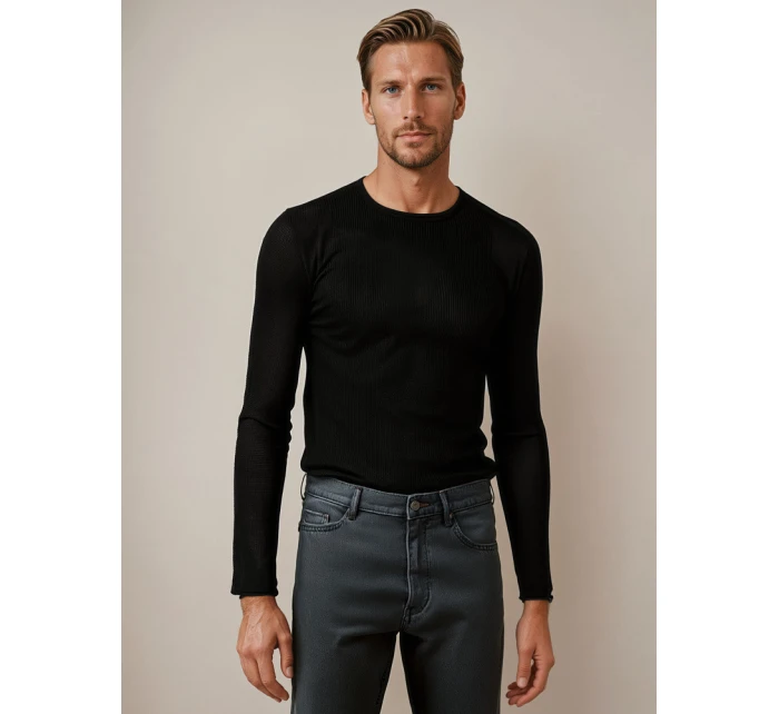 Pánsky čierny sveter WX2308 Pánsky čierny sveter WX2308