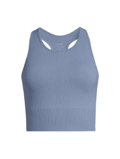 CASALL Multi Rib Bezšvový polstrovaný športový top modrý