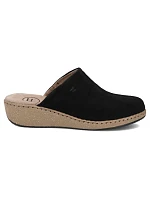 Čierne kožené žabky na platforme Filippo DK7567