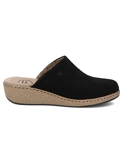 Čierne kožené žabky na platforme Filippo DK7567