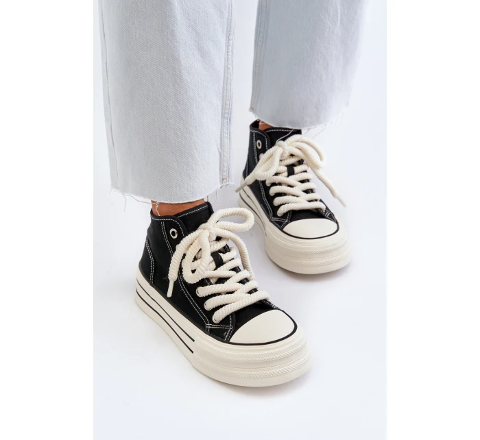 Dámské tenisky na platformě černé model 21652279 - Boto Dámské tenisky na platformě černé model 21652279 - Boto