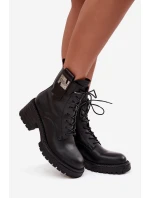 Kožené dámské workery na s ozdobným detailem bordó model 21713665 - Artiker Kožené dámské workery na s ozdobným detailem bordó model 21713665 - Artiker