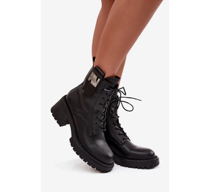 Kožené dámské workery na s ozdobným detailem bordó model 21713665 - Artiker Kožené dámské workery na s ozdobným detailem bordó model 21713665 - Artiker