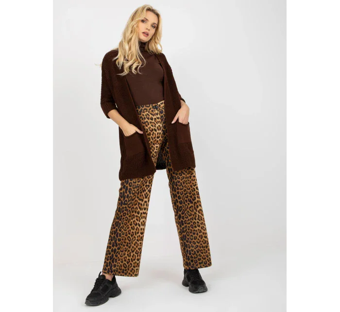 Dámsky sveter LO SW LK 3002 kardigan.98P tmavo hnedý